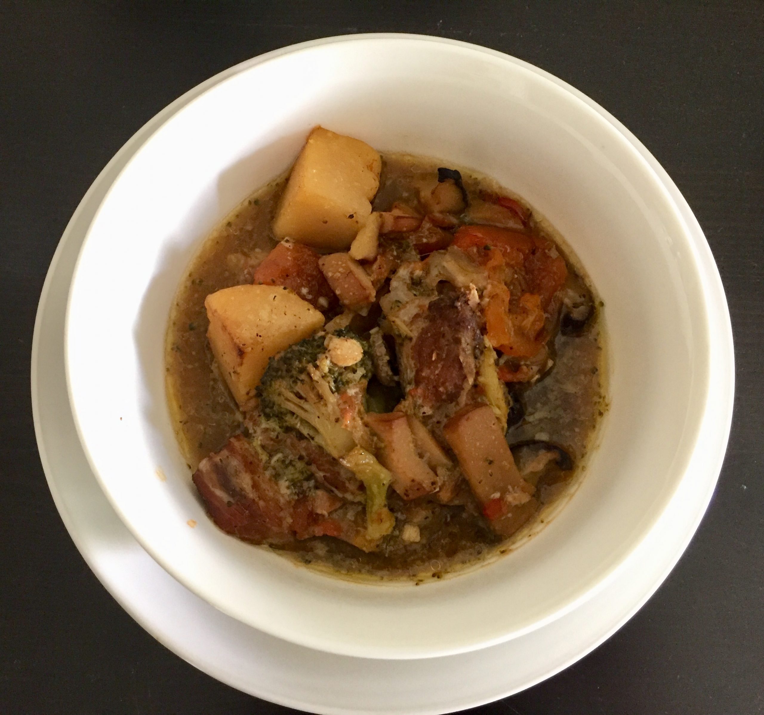 Simple Pork Ribs Stew with a Slow Cooker